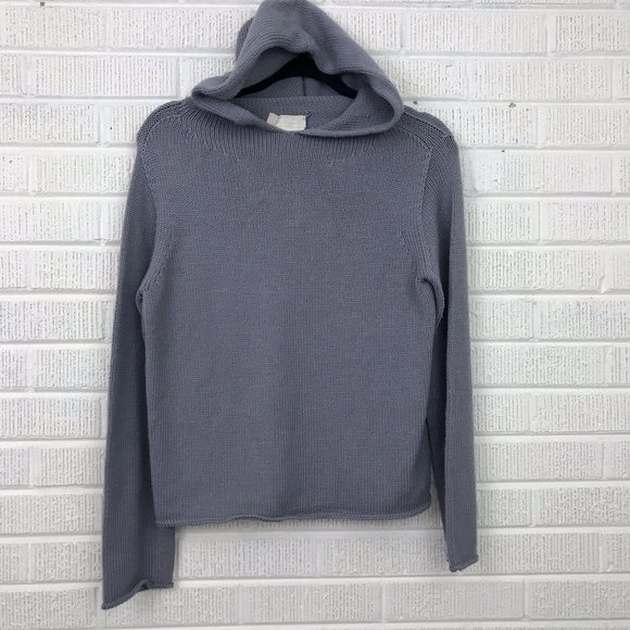 MaxMara Sweaters - S' MaxMara Virgin Wool Hooded Sweater Gray Italy S